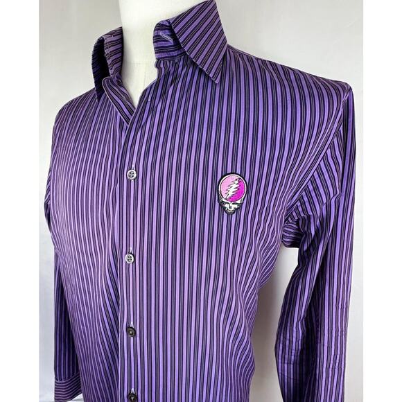 Grateful Dead Steal Your Face Armani Collezioni Button Down (M) - Picture 5 of 7